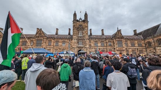 Hundreds rally to defend Sydney University Gaza solidarity camp