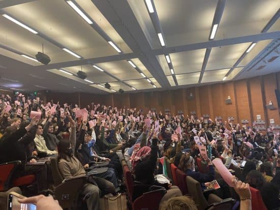 Students turn out in record numbers for Palestine