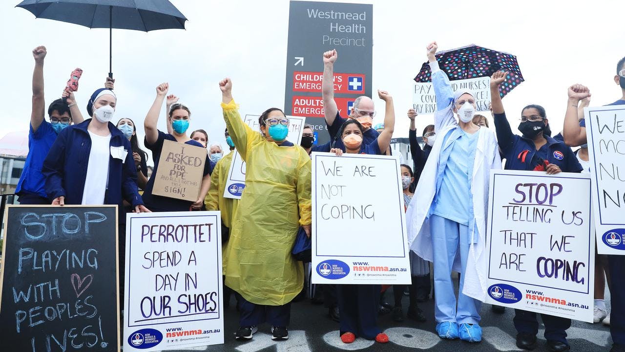 Nurses and midwives protest against appalling conditions at Westmead Hospital