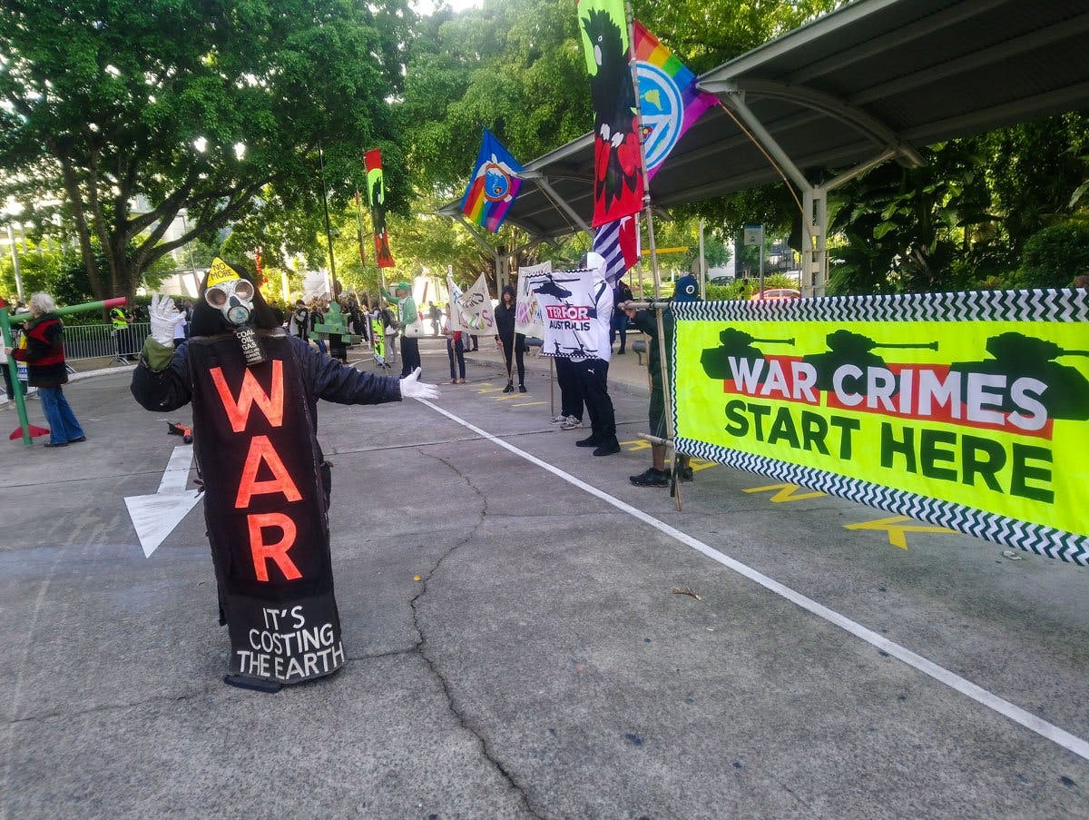 Protesting against war profiteers in Brisbane