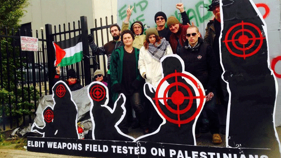 Activists shut down Israeli arms company