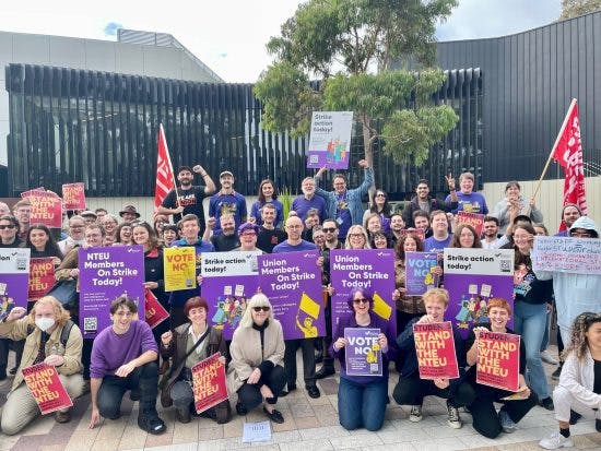 Deakin University staff strike for the first time in a decade