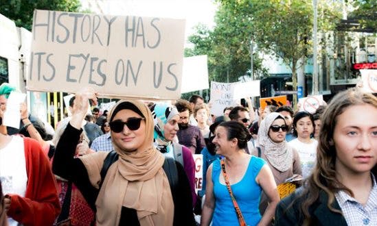 Melbourne protest calls for ‘global resistance’ to Trump