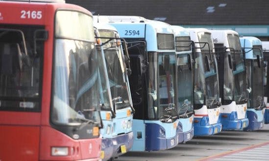 Bus drivers strike over privatisation plans