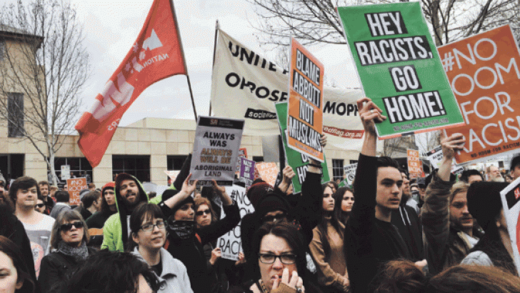 Left Wing Protest Against Operation Borderforce.