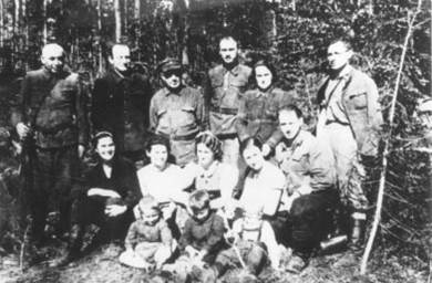 Bielski family camp in the Naliboki forest in Poland 1943–44