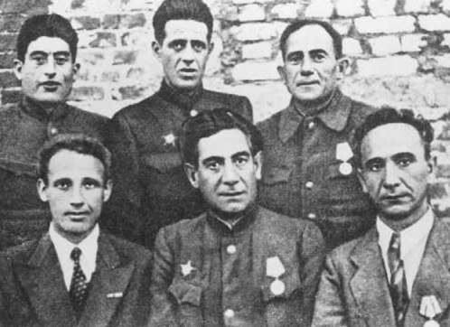 Jewish partisan leaders from Minsk soon after liberation 1944
