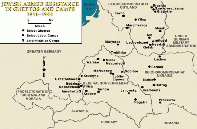 Jewish armed resistance in ghettos and camps, 1941-1944